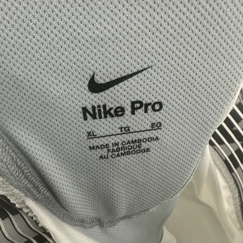 Nike Pro NBA Padded Tights Mens XL White Solid Compression Fit Modern 881963-100